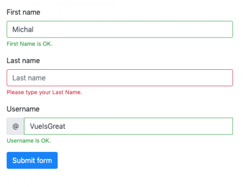 Basics of VUE: Apply simple validation to existing HTML form